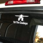 Fat Tire Cowboys laser cut sticker